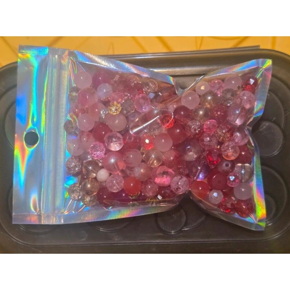 Mix glass/resin beads 4oz bag
